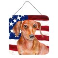 Micasa Red Dachshund Patriotic Wall or Door Hanging Prints MI628363